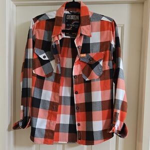 DIXXON Red and Black Plaid Button Down Shirt